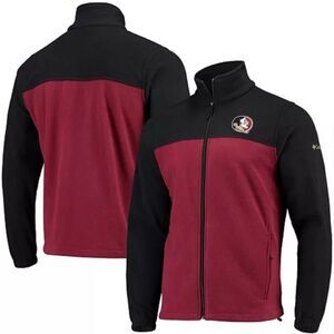 COLUMBIA Womens Florida State Seminoles Flanker III Fleece Full-Zip Jacket Large